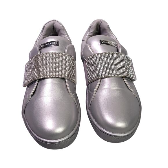 Michael Kors Girl's Ivy Candy Slip-On Sneakers Sz 3 Low Top Muted Silver - Picture 4 of 15